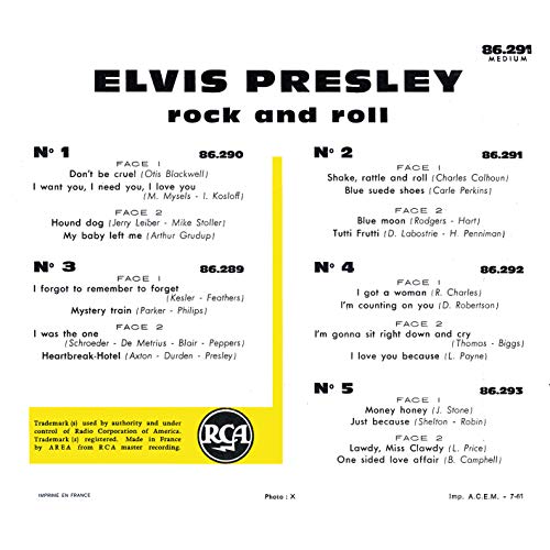 ELVIS PRESLEY - ROCK AND ROLL NO. 2 (YELLOW VINYL) - Vinyl Record 7 image 3