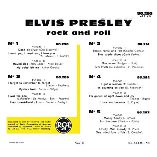 ELVIS PRESLEY - ROCK AND ROLL NO. 5 (GREEN VINYL) - Vinyl Record 7 image 3
