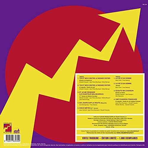 CLAUDE FRANCOIS - Les Inedits Vol. 09 (Red/Yellow/Purple Vinyl) - Viny image 3