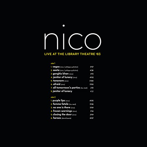 NICO - LIBRARY THEATRE '83 (CRYSTAL CLEAR YELLOW VINYL) - Vinyl Record image 4