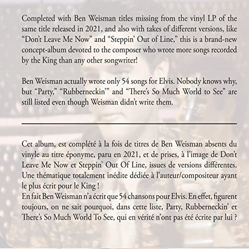 ELVIS PRESLEY - SINGS THE MAD PROFESSOR - CDD image 4