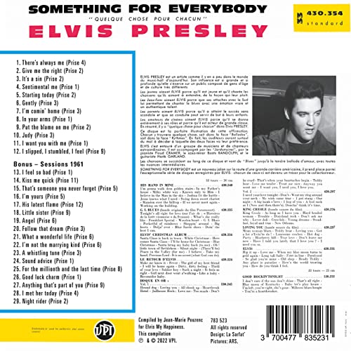 ELVIS PRESLEY - SOMETHING FOR EVERYBODY - CDD image 3