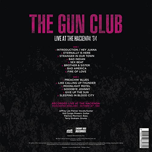 GUN CLUB - Live At The Hacienda 84 (Quattro Purple/White Splatter Viny image 3