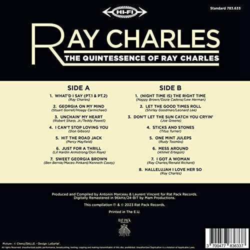 RAY CHARLES - QUINTESSENCE OF - Vinyl Record image 3
