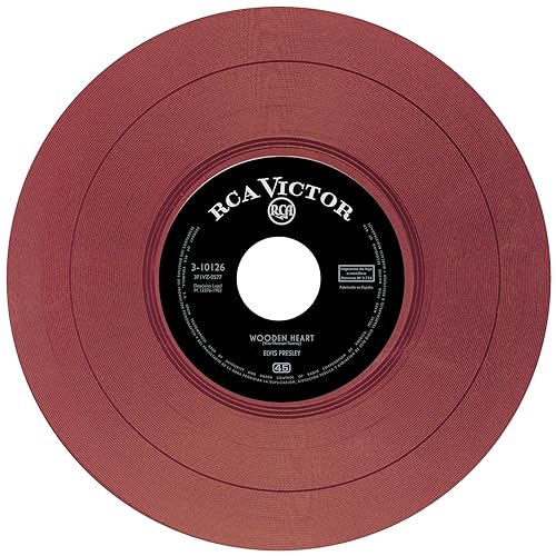 ELVIS PRESLEY - EP ÉTRANGER N°10 - WOODEN HEART (SPAIN) BURGUNDY VIN image 4