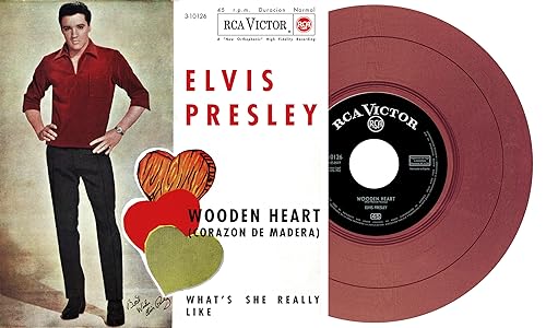 ELVIS PRESLEY - EP ÉTRANGER N°10 - WOODEN HEART (SPAIN) BURGUNDY VIN image 7