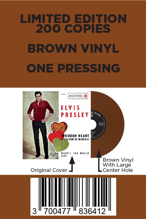 ELVIS PRESLEY - EP ÉTRANGER N°10 - WOODEN HEART (SPAIN) BROWN VINYL - image 6