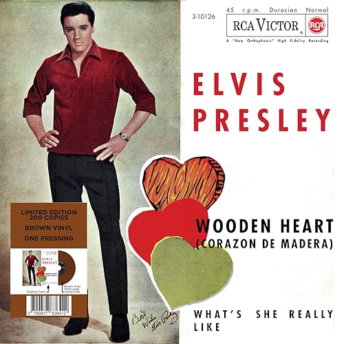 ELVIS PRESLEY - EP ÉTRANGER N°10 - WOODEN HEART (SPAIN) BROWN VINYL - image 8