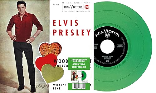 ELVIS PRESLEY - EP ÉTRANGER N°10 - WOODEN HEART (SPAIN) GREEN VINYL - image 1