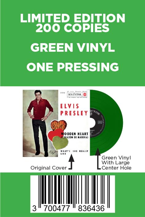 ELVIS PRESLEY - EP ÉTRANGER N°10 - WOODEN HEART (SPAIN) GREEN VINYL - image 6