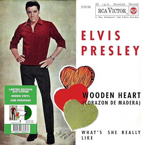 ELVIS PRESLEY - EP ÉTRANGER N°10 - WOODEN HEART (SPAIN) GREEN VINYL - image 8
