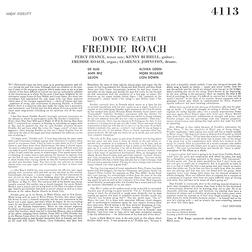 FREDDIE ROACH - DOWN TO EARTH - Vinyl Record image 3