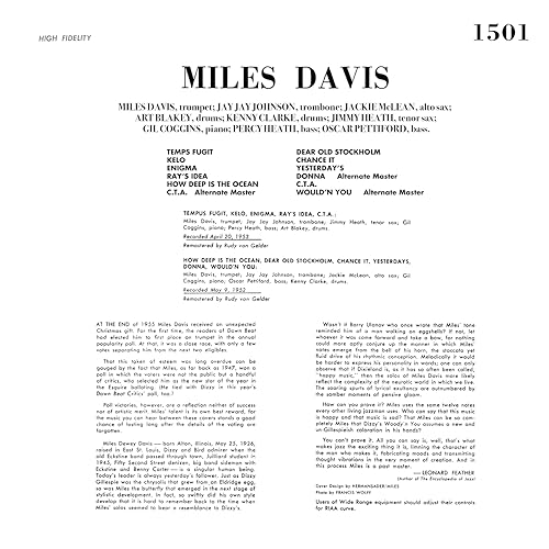 MILES DAVIS - VOLUME 1 - Vinyl Record image 3