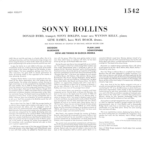 SONNY ROLLINS - VOLUME 1 - Vinyl Record image 3