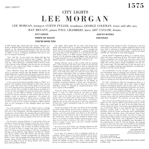 LEE MORGAN - CITY LIGHTS - Vinyl Record image 3