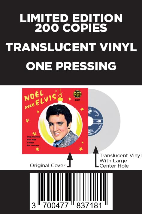 ELVIS PRESLEY - EP ÉTRANGER N°12 - NOËL AVEC ELVIS  TRANSLUCENT VIN image 6