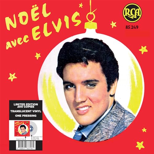 ELVIS PRESLEY - EP ÉTRANGER N°12 - NOËL AVEC ELVIS  TRANSLUCENT VIN image 8