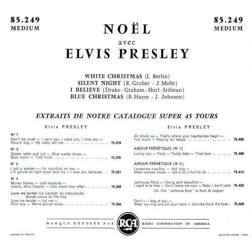 ELVIS PRESLEY - EP ÉTRANGER N°12 - NOËL AVEC ELVIS  ORANGE VINYL - V image 3