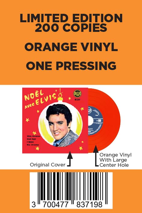 ELVIS PRESLEY - EP ÉTRANGER N°12 - NOËL AVEC ELVIS  ORANGE VINYL - V image 6