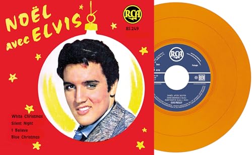 ELVIS PRESLEY - EP ÉTRANGER N°12 - NOËL AVEC ELVIS  ORANGE VINYL - V image 7