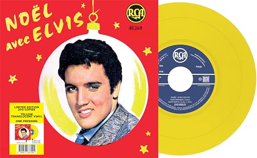 ELVIS PRESLEY - EP ÉTRANGER N°12 - NOËL AVEC ELVIS  YELLOW VINYL - image 1