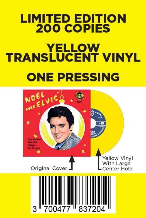 ELVIS PRESLEY - EP ÉTRANGER N°12 - NOËL AVEC ELVIS  YELLOW VINYL - image 6