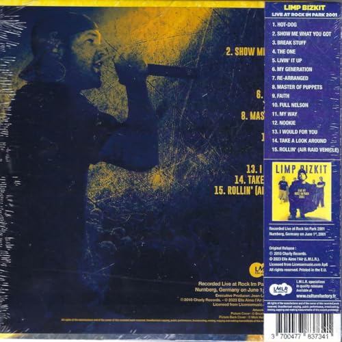 LIMP BIZKIT - ROCK IN THE PARK 2001 - CD image 3