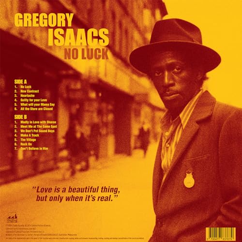 GREGORY ISAACS - NO LUCK ORANGE TRANSLUCENT VINYL - Vinyl Record image 3