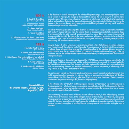LOUIS ARMSTRONG - DEFINITIVE ALBUM BY  (AUDIO FIDELITY) (BLUE VINYL) - image 7
