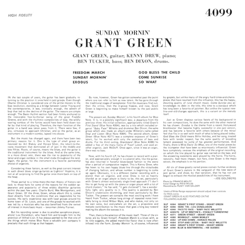 GRANT GREEN - SUNDAY MORNIN' - Vinyl Record image 3