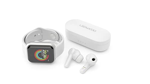 LEDWOOD - -Pack Urban -Tws Earphones & Smartwatch-(White) - Headphones image 4