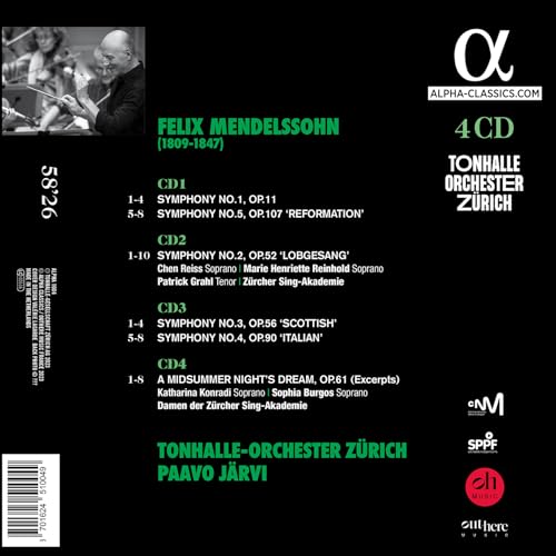 PAAVO JARVI; TONHALL - MENDELSSOHN SYMPHONIES - CD image 2