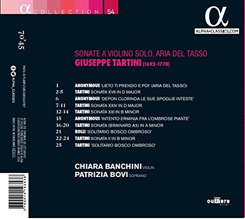 Giuseppe Tartini - Tartini: Sonate a Violino Solo/Aria Del Tasso - CD image 2