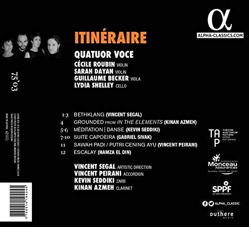 Vincent Peirani - Quatuor Voce: Itinéraire - CD image 2