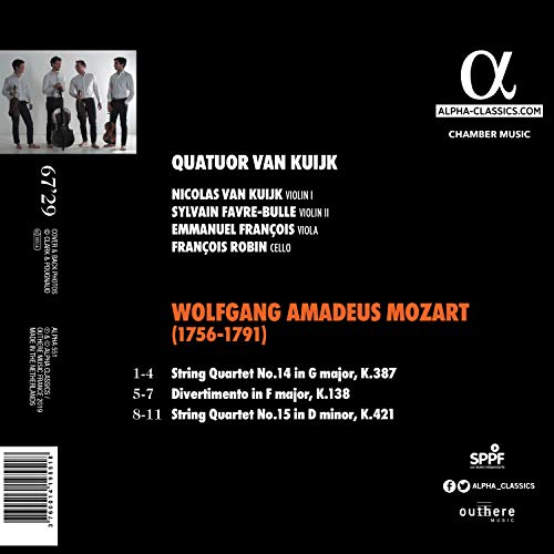 QUATUOR VAN KUIJK - MOZART QUARTETS K.387 & 421 - CD image 2