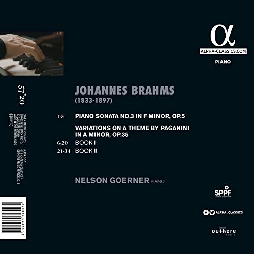 NELSON GOERNER - BRAHMS SONATA 3 OP.5 & VARIAT - CD image 2