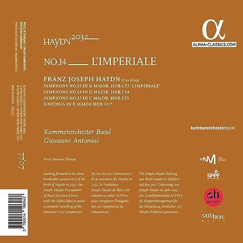 GIOVANNI ANTONINI; K - HAYDN 2032  VOL. 14 LIMPERIA - CD image 2