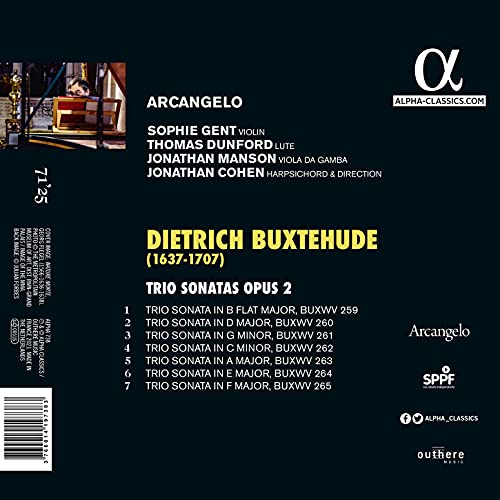 JONATHAN COHEN; ARCA - BUXTEHUDE TRIO SONATAS OP. 2 - CD image 2