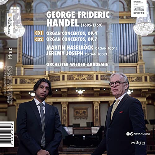 MARTIN HASELBOCK; OR - HANDEL ORGAN CONCERTOS OP. 4 - CD image 2