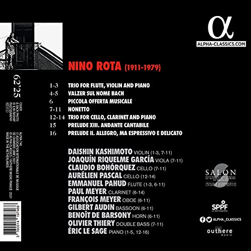 DAISHIN KASHIMOTO; E - NINO ROTA CHAMBER MUSIC - CD image 2