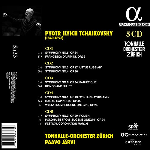 PAAVO JARVI; TONHALL - TCHAIKOVSKY SYMPHONIES - CD image 2