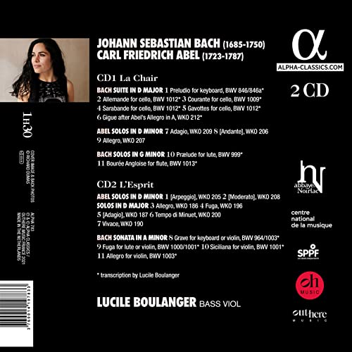 LUCILE BOULANGER - BACH & ABEL SOLO - CD image 2