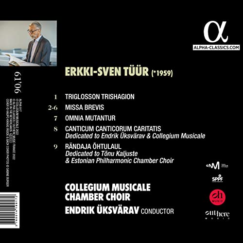 COLLEGIUM MUSICAL CH - TUUR CANTICUM CANTICORUM CARI - CD image 2