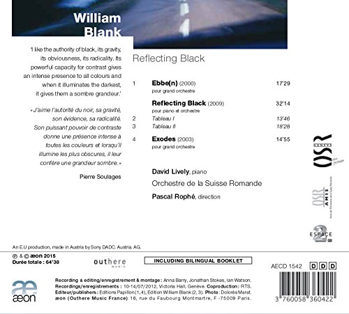 William Blank - Reflecting Black - CD image 2