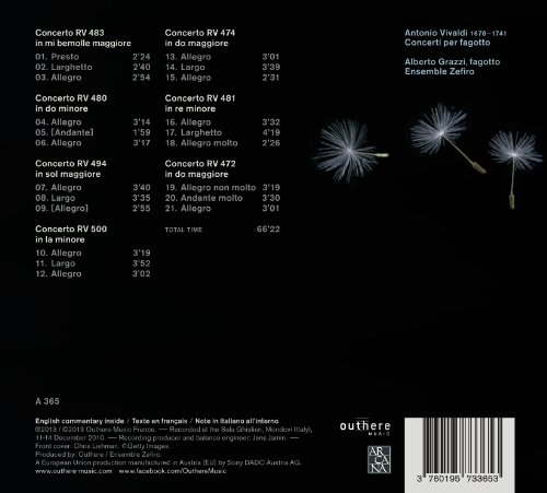 Alberto Grazzi - Vivaldi: Concerti Per Fagotto - CD image 2