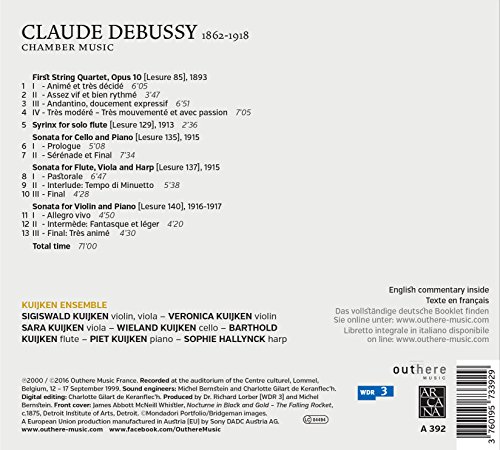 Wieland Kuijken - Debussy: Chamber Music - CD image 2