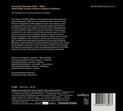 Alessandro Stradella - : Santa Editta - CD image 2