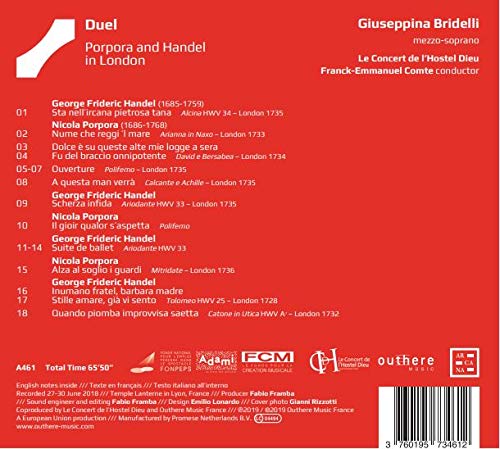 Nicola Porpora - Duel: Porpora and Handel in London - CD image 2