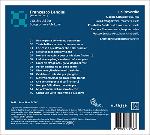 La Reverdie - Francesco Landini: Locchio Del Cor - CD image 2
