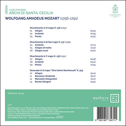 Wolfgang Amadeus Moz - Mozart: Divertimenti/Eine Kleine Nachtmusik - CD image 2